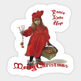 Peace, Love and Hope Merry Christmas Norse Myth Sticker